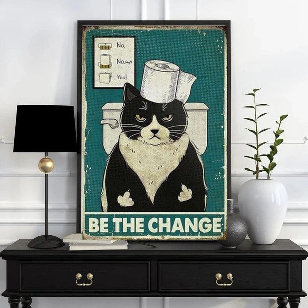 black cat print , cat-poster , Black Cat Wall Art - Black Cat Print - -Black Cat Artwork - Home Decor