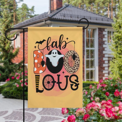 halloween faboolous  Garden Flag  -halloween  ghost garden flag - 12'x18" - Autumn Garden Flag ,  garden flag ,  Yard Flag Double Sided