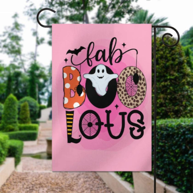 halloween faboolous  Garden Flag  -halloween  ghost garden flag - 12'x18" - Autumn Garden Flag ,  garden flag ,  Yard Flag Double Sided
