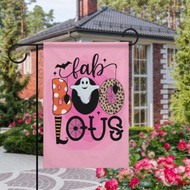 halloween faboolous  Garden Flag  -halloween  ghost garden flag - 12'x18" - Autumn Garden Flag ,  garden flag ,  Yard Flag Double Sided
