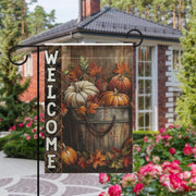 halloween pumpkin Garden Flag  -halloween garden flag - 12'x18" - Autumn Garden Flag ,  Yard Flag Double Sided