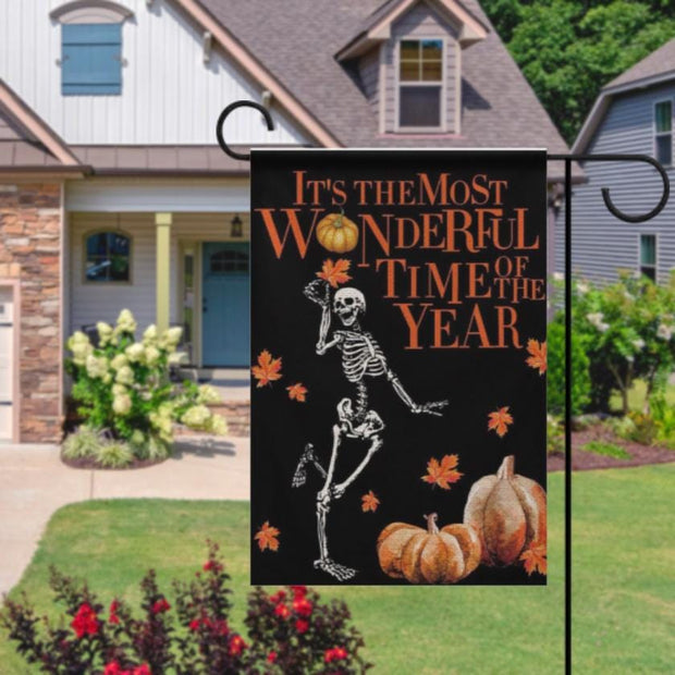 halloween skeleton ,halloween  Garden Flag -12'x18" - Autumn Garden Flag ,Yard Flag Double Sided