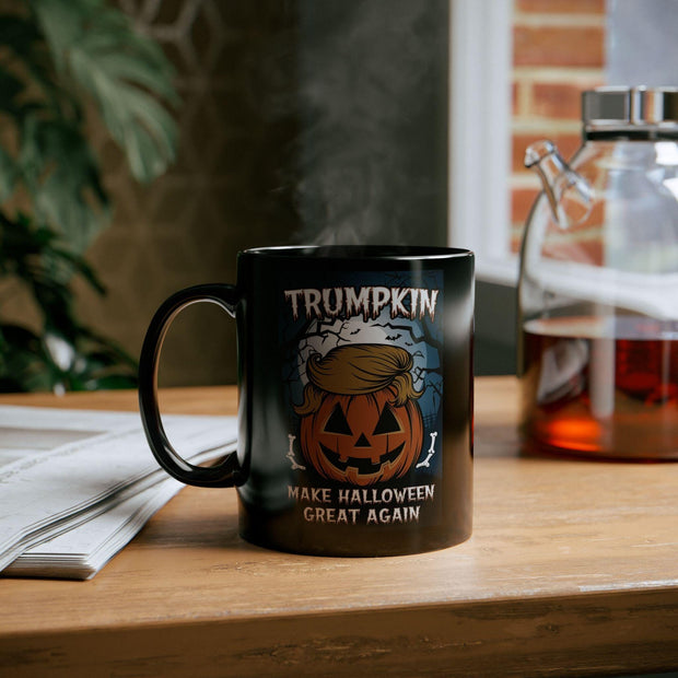 Trumpkin Funny Halloween Pumpkin Design mug  Trump Mug Wrap,  11oz Mug  Gift for Trump Lover, Gift for Her Halloween Trump Pumpkin