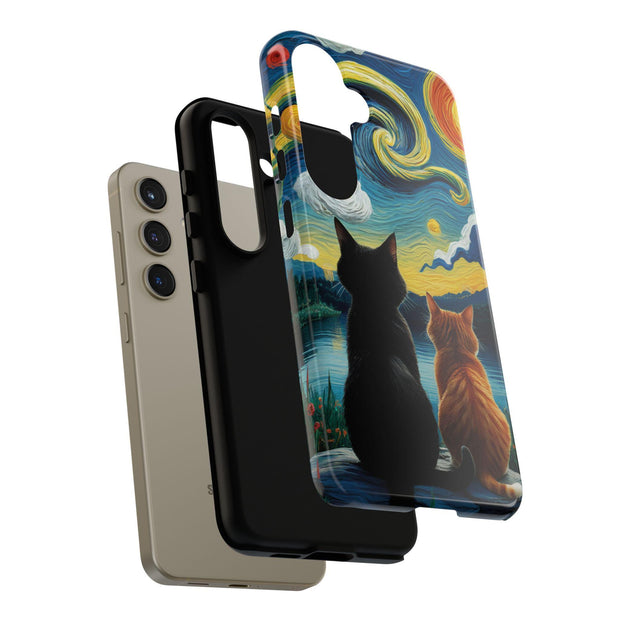 van goth cat phone case ,vincent van goth cat case ,van goth cat ,starry night cat case,phone cover