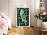 William Morris owl art  Print, William Morris Exhibition Print, William Morris Poster, Vintage Wall Art, Textiles Art, Owl Art Print