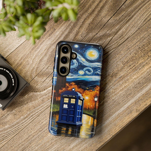 van goth tardis  phone case ,vincent van goth  and tardis  case , ,starry night  case,phone cover