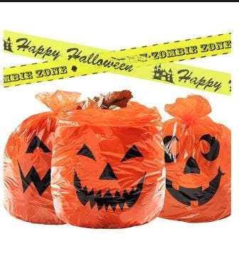 Hanging Pumpkin Leaf Bags 20pk, Halloween Decorations, Halloween Party, Kids Halloween, Party Decor, Fall Decorations,