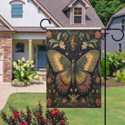 butterfly   garden flag william morris Yard Flags Double Sided, Cat Garden Flag, Black Cat , butterfly  Garden Flag,