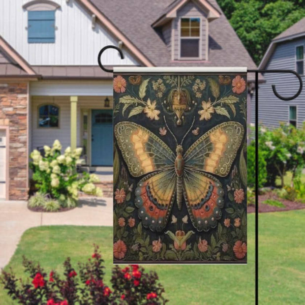 butterfly   garden flag william morris Yard Flags Double Sided, Cat Garden Flag, Black Cat , butterfly  Garden Flag,