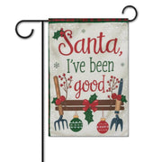 santas xmas flag   Garden Flag  - halloween garden flag - 12'x18" - Autumn Garden Flag ,  garden flag ,  Yard Flag Double Sided