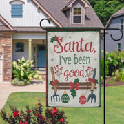santas xmas flag   Garden Flag  - halloween garden flag - 12'x18" - Autumn Garden Flag ,  garden flag ,  Yard Flag Double Sided