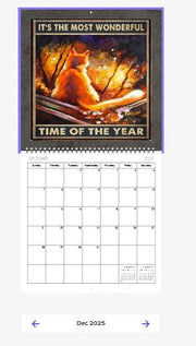 2025Wall Calendar, black cat calander funny , Wall Planner, Home And Office Decor, Monthly Calender,gitft for cat lovers