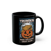Trumpkin Funny Halloween Pumpkin Design mug  Trump Mug Wrap,  11oz Mug  Gift for Trump Lover, Gift for Her Halloween Trump Pumpkin