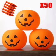 Halloween Pumpkin led light up balloons , Halloween Window Decorations, Outdoor Pumpkin light Decorations