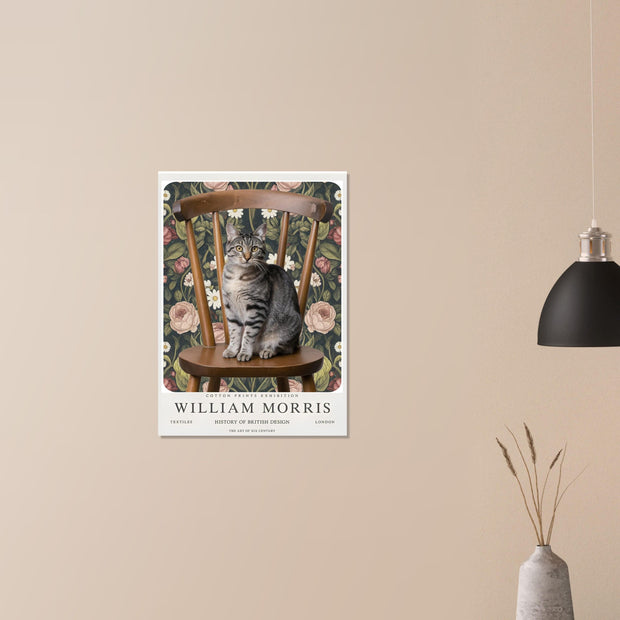 William Morris Exhibition Wall Art Print, cat Abstract Textiles Vintage art , Famous Artist Print, Vintage Wall Art,Textiles Art,