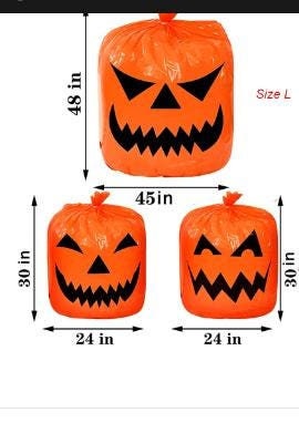 Hanging Pumpkin Leaf Bags 20pk, Halloween Decorations, Halloween Party, Kids Halloween, Party Decor, Fall Decorations,