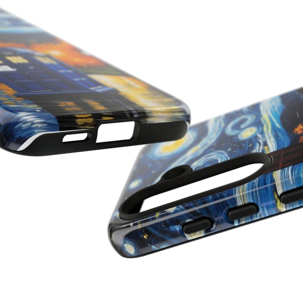 van goth tardis  phone case ,vincent van goth  and tardis  case , ,starry night  case,phone cover
