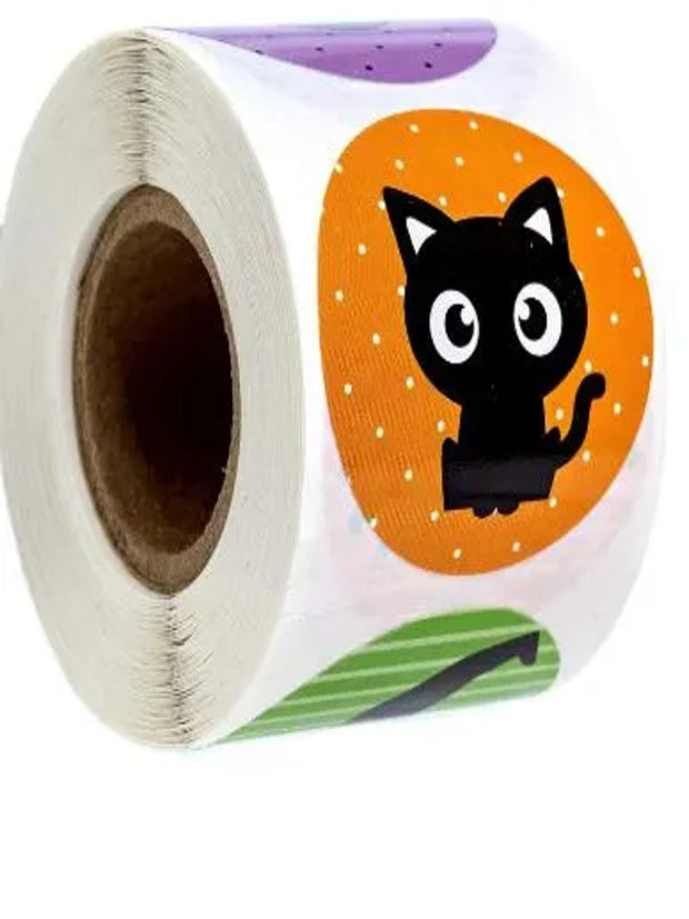 black cat stickers roll ,  Cartoon Meme Cat Stickers For School Reward Stickers Classroom Decoration Encouragement Sticker