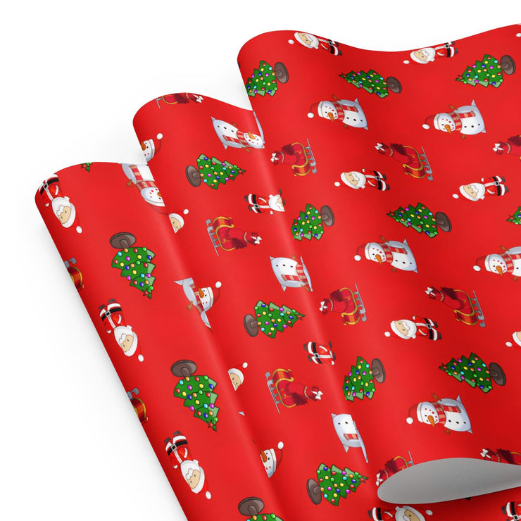 Christmas Gift Wrapping Paper Roll 3 Metre Recycled Woodland Trust Red and green