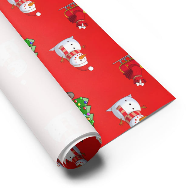 Christmas Gift Wrapping Paper Roll 3 Metre Recycled Woodland Trust Red and green