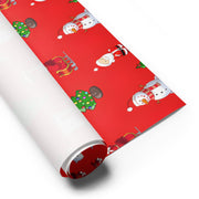 Christmas Gift Wrapping Paper Roll 3 Metre Recycled Woodland Trust Red and green