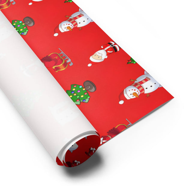 Christmas Gift Wrapping Paper Roll 3 Metre Recycled Woodland Trust Red and green
