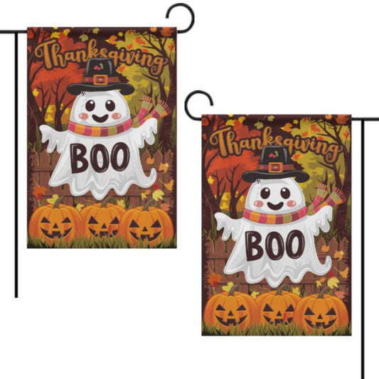 Thanksgiving Garden Flag  - Happy Thanksgiving - 12'x18" - Autumn Garden Flag ,  garden flag ,  Yard Flag Double Sided
