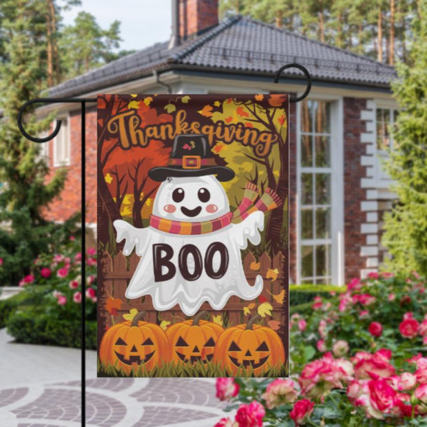Thanksgiving Garden Flag  - Happy Thanksgiving - 12'x18" - Autumn Garden Flag ,  garden flag ,  Yard Flag Double Sided