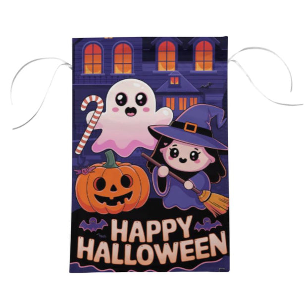 halloween  Garden Flag  - Happy halloween - 12'x18" - Autumn Garden Flag ,  garden flag ,  Yard Flag Double Sided