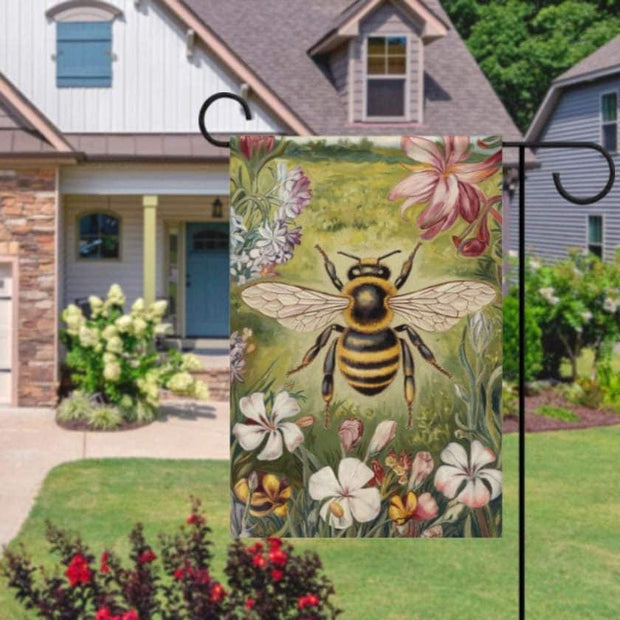 bumble bee  Garden Flag  - garden flag - 12'x18" - Autumn Garden Flag , Yard Flag Double Sided