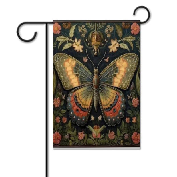 butterfly   garden flag william morris Yard Flags Double Sided, Cat Garden Flag, Black Cat , butterfly  Garden Flag,