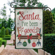 santas xmas flag   Garden Flag  - halloween garden flag - 12'x18" - Autumn Garden Flag ,  garden flag ,  Yard Flag Double Sided
