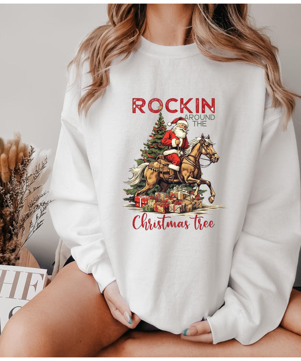 Christmas Tree Sweatshirt, Rockin Around The Christmas Tree, Christmas Sweatshirt, Cute Holiday Tee, Holiday Sweater