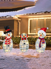 Snowman Outdoor Christmas Decorations Illuminated Reindeer Snowman Christmas Decoration - Outdoor Snowman Christmas Decoration with Lights