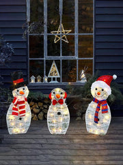 Snowman Outdoor Christmas Decorations Illuminated Reindeer Snowman Christmas Decoration - Outdoor Snowman Christmas Decoration with Lights