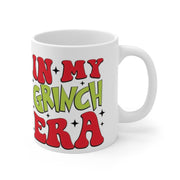 Funny in My Grinch Era Mug, Christmas Coffee Cup, Holiday Tea Mug, Sarcastic Hot Cocoa Mug, Gift for Grinch Lover, Ceramic Drinkware