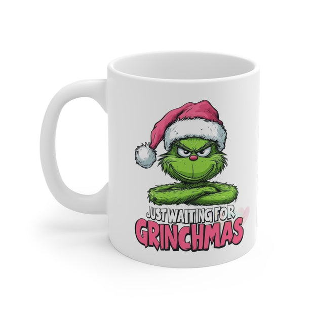 Funny Grinch Coffee Mug - Gift for Christmas, White Ceramic Cup, 11oz, Novelty Tea Mug, Holiday Drinkware, Unique Office Mug