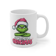 Funny Grinch Coffee Mug - Gift for Christmas, White Ceramic Cup, 11oz, Novelty Tea Mug, Holiday Drinkware, Unique Office Mug