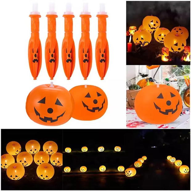 Halloween Pumpkin led light up balloons , Halloween Window Decorations, Outdoor Pumpkin light Decorations