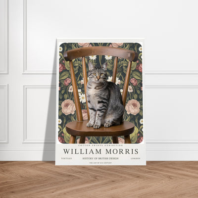 William Morris Exhibition Wall Art Print, cat Abstract Textiles Vintage art , Famous Artist Print, Vintage Wall Art,Textiles Art,