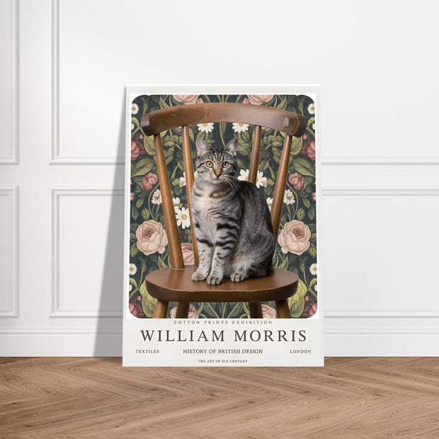 William Morris Exhibition Wall Art Print, cat Abstract Textiles Vintage art , Famous Artist Print, Vintage Wall Art,Textiles Art,