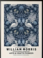 Blue Botanical William Morris Print Exhibition Poster, Blue Botanical William Morris, Museum Print, Nouveau Art Poster