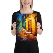 Van Gogh Cafe Terrace  print,van goth starry Poster | cafe terrace  Canvas |  ,  van goth  Wall Art, Cafe terrace at night