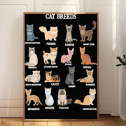 cat breeds which are you  poster .tabby cat-poster ,black Cat Wall Art -black Cat Print -black Cat Artwork - Home Decor