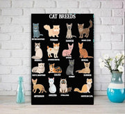 cat breeds which are you  poster .tabby cat-poster ,black Cat Wall Art -black Cat Print -black Cat Artwork - Home Decor
