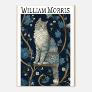 William Morris peeking  Cat Print, William Morris Exhibition Print, William Morris Poster, Vintage Wall Art, Textiles Art, tabby Cat Poster