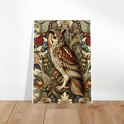 William Morris owl  Print, William Morris Exhibition Print, William Morris Poster, Vintage Wall Art, Textiles Art,