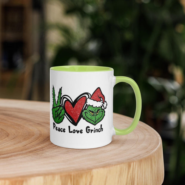 Grinch Coffee Mug, peace love grinch Funny Christmas 11oz Ceramic Cup - Holiday Gift for Coffee Lovers,Unique Xmas Present,