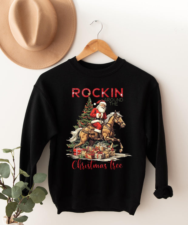 Christmas Tree Sweatshirt, Rockin Around The Christmas Tree, Christmas Sweatshirt, Cute Holiday Tee, Holiday Sweater