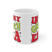 Funny in My Grinch Era Mug, Christmas Coffee Cup, Holiday Tea Mug, Sarcastic Hot Cocoa Mug, Gift for Grinch Lover, Ceramic Drinkware